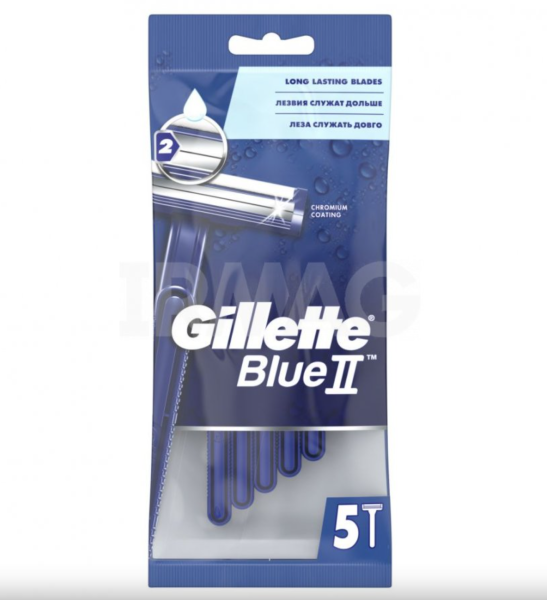 Жиллетт/Gillette станок бритвенный блу 2 N5 увлажн полоска