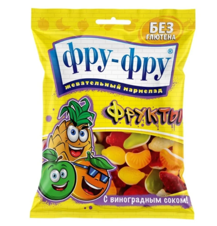 Мармелад жевательный фру-фру фрукты 80г