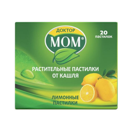 ДОКТОР МОМ РАСТИТЕЛЬНЫЕ ПАСТИЛКИ ОТ КАШЛЯ №20 (ЛИМОН)