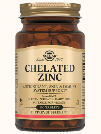 Солгар хелат цинка таб. 630мг N100