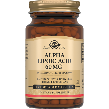 SOLGAR АЛЬФА-ЛИПОЕВАЯ КИСЛОТА 60МГ N30 КАПС ПО 500МГ