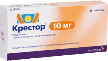 Крестор таб. п.п.о. 10мг N28