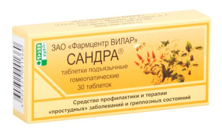 Сандра табл подъязыч гомеопат х30 ^