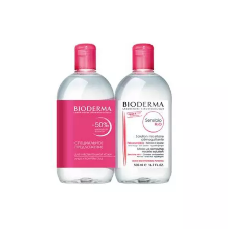 БИОДЕРМА Сенсибио Н2О Мицеллярная вода Промо -50% на 2-й флакон 500 мл