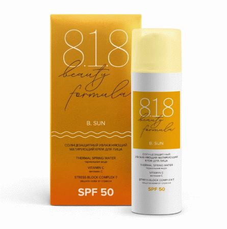 818 Бьюти формула/818 beauty formula estiqe кре...езащитный увлажняющий матирующий д/лица spf50 50мл
