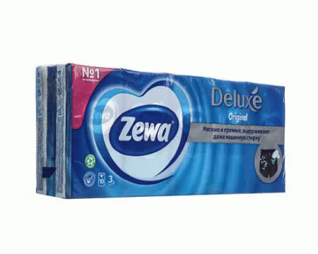 Платочки бумажные Зева делюкс N10х10 3х сл