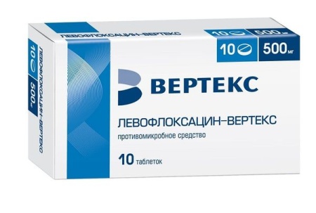Левофлоксацин-Вертекс табл п/о плен 500 мг х10