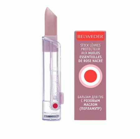 Бельведер/belweder бальзам д/губ с розовым маслом 4г перламутровый