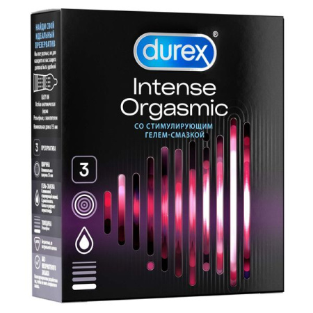 Презервативы Дюрекс/Durex intense orgasmic рельефные N3