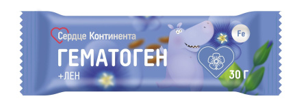 Гематоген +лен детский сердце континента 3+ 30г