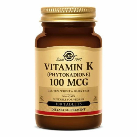 БАД к пище Solgar Витамин К1 (фитоменадион) 100 мкг (Vitamin K 100 mcg), таблетки по 310мг, 100шт