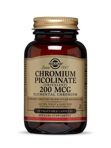 Солгар пиколинат хрома капс. 200мкг N90